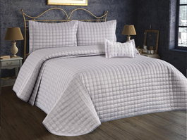 L'essentiel linge de maison Juego de colcha doble Yıldız - Gris